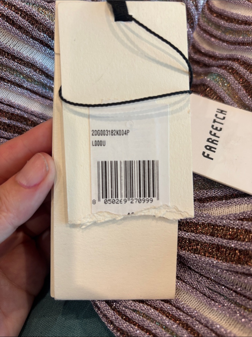 Missoni Striped Knit Maxi Dress in Mauve and Cream - Picture 6 of 7